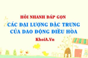 Các đại lượng đặc trưng của dao động điều hòa lớp 11?